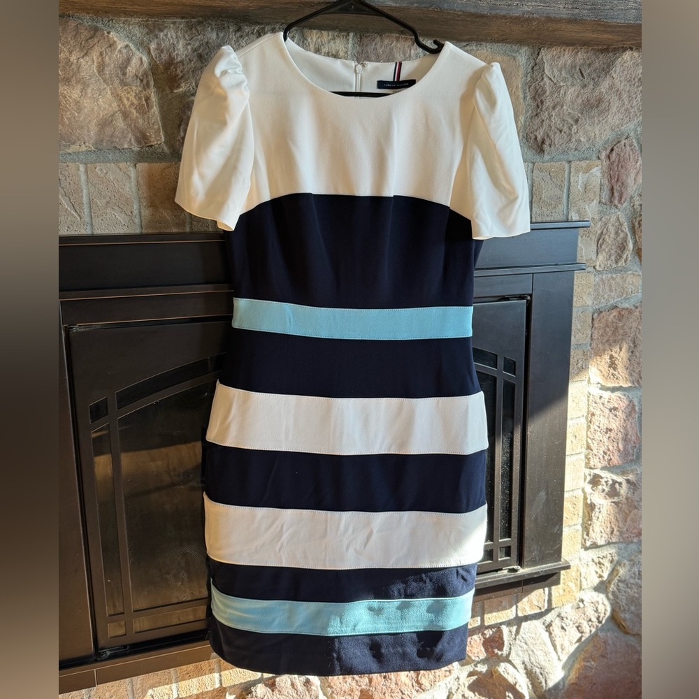 NWT: Tommy Hilfiger Blue and white Dress